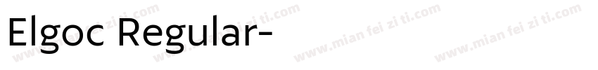 Elgoc Regular字体转换
